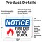 Signmission Exit Sign, Vinyl Decal, 10 in W, 7 in H, Fire Exit Do Not Block Sign With Symbol OS-2PACK-NS-D-710-L-12586 - alternate 6